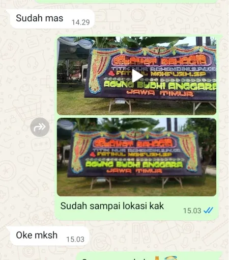 Pengiriman Papan Bunga Sikayu Buayan